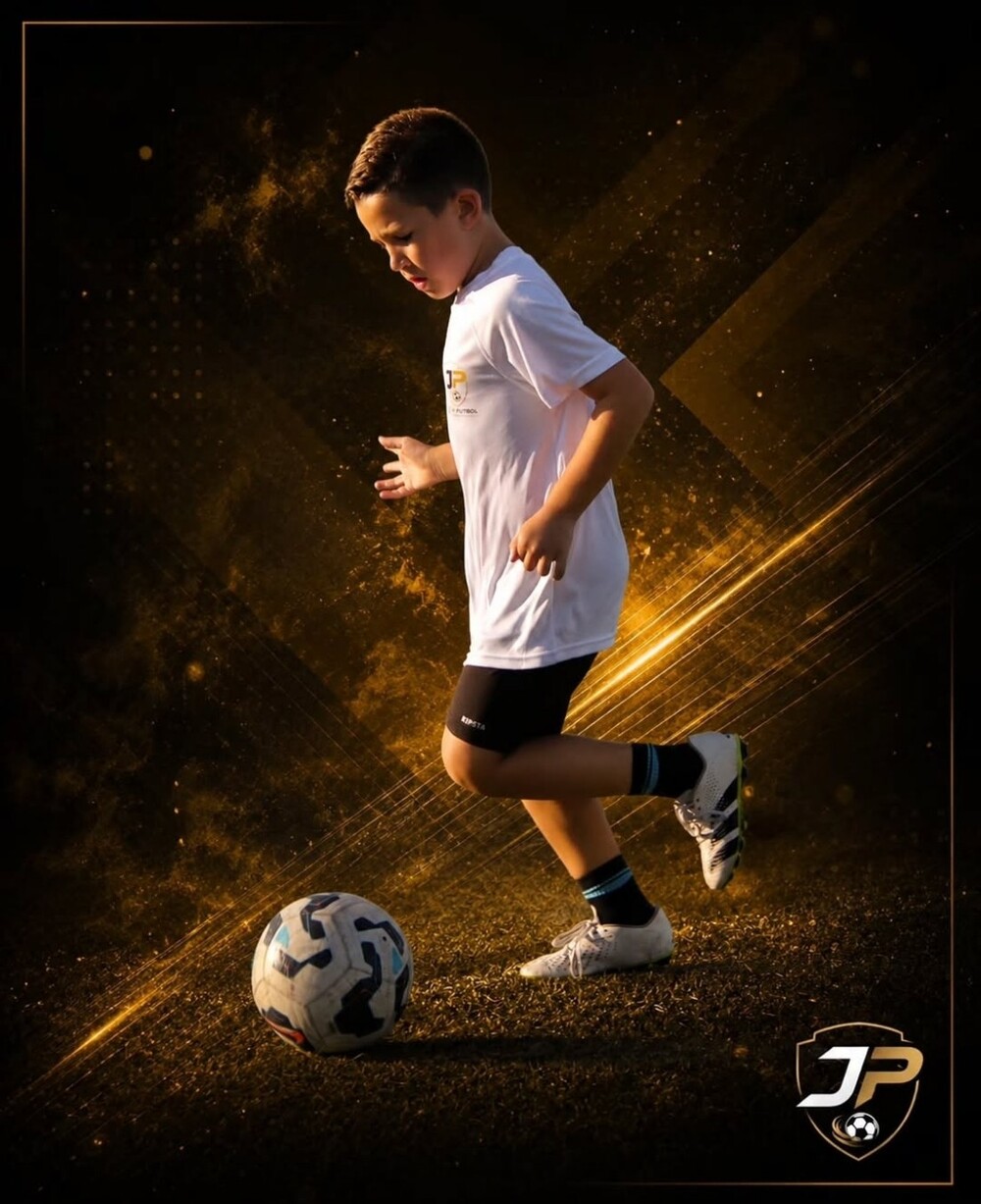 Jugador de JP Fútbol trabajando la técnica individual